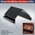 thumbnail image 4 of Cocina Rite Bbq Antiadherente Bacon Griller Superficie angulada Bandeja de grasa Acero Kitchen Rite BBQ 78441, 4 of 4