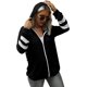 thumbnail image 4 of Sudaderas con capucha y bolsillo de manga larga con cremallera para mujer, tallas S a 2XL, 4 of 7