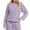 Light Purple, variant on Women's Pajama Top, Round Neck, Long Sleeve, Fleece-Lined, Thickened, Soft and Comfortable Loungewear, Suitable for Winter Sleep and Holiday Parties Pink M