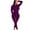 Purple, variant on cfhntfmh Lounge Sets for Women Slim Turtleneck Long Sleeve Side Slit Basic Tops Comfy Stretchy Leggings 2 Piece Casual Outfits