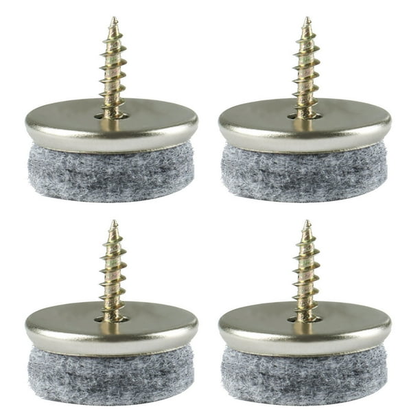 Screw Felt Glider Furniture Pads DIY Leg Feet Protectors 24mm 1" Dia