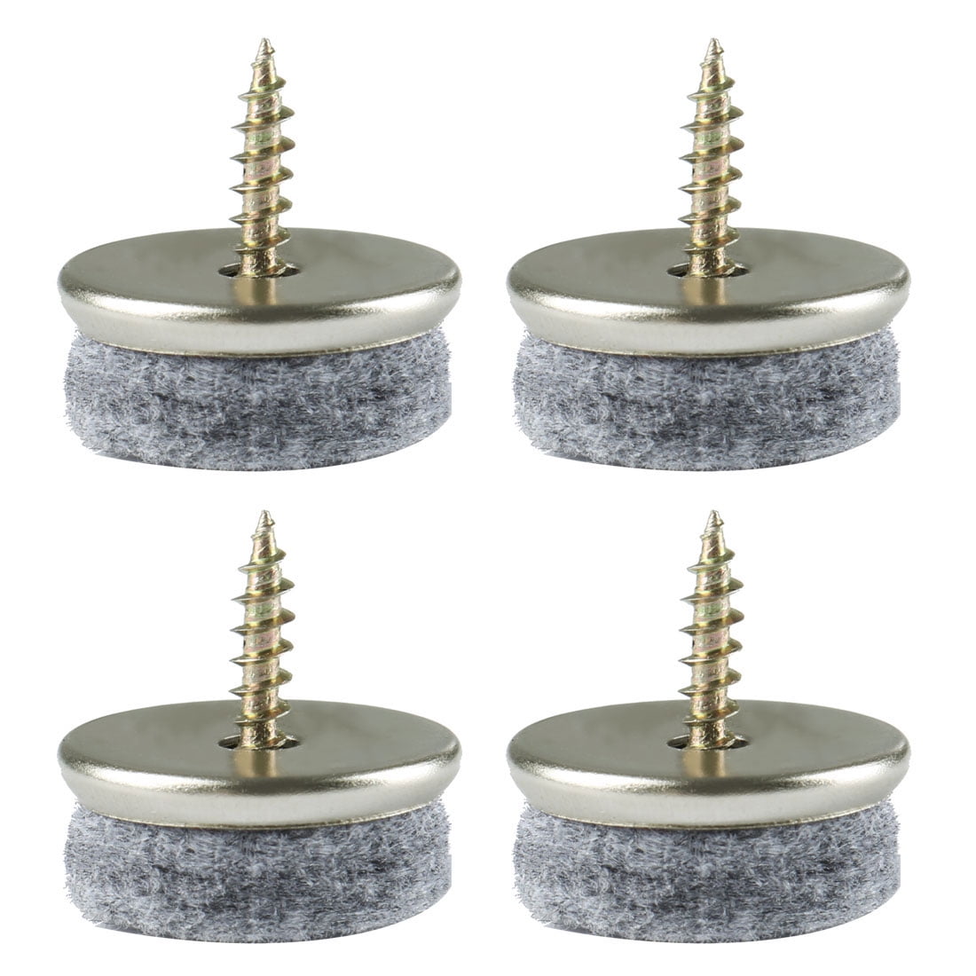 Screw Felt Glider Furniture Pads DIY Leg Feet Protectors 24mm 1 Dia 