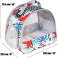 thumbnail image 2 of Halinfer Small Bird Travel Carrier Cage, Portable Transparent Carry Bag with Perch for Parrot Budgies Parakeet, 2 of 5