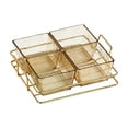 thumbnail image 2 of Clear Acrylic Divided Serving Tray - 4-Compartment Snack Platter for Parties, Fruit, Nuts & Appetizers with Iron Stand, 2 of 7