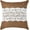 Brown, variant on Violet Linen Eden Vintage Rustic Burlap Hessian Lace Pattern, Polyester Embroidered Lace, Brown, 18 Inch x 18 Inch, Decorative Throw Pillow