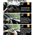 thumbnail image 4 of Steering Wheel Lock with Alarm, 120dB, Steering Lock, Wheel Lock, Crook Locks for Cars, Car Lock Anti-Theft Device, Heavy Duty, 4 of 5