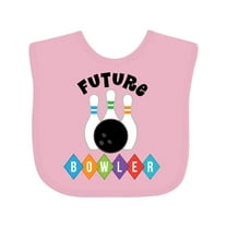 Inktastic Future Bowler Bowling Pins Boys or Girls Baby Bib