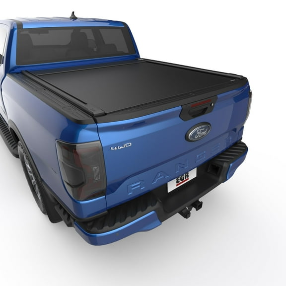 EGR RollTrac Electric Retractable Tonneau Cover - Compatible with Ford Ranger with 5.0 Bed (2024  Models) - Aluminum Bed Cover - RT040552MR