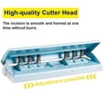 thumbnail image 3 of 6-Hole Desktop Puncher,6 Sheets Capacity, a5 Ring Binder Hole Punch with 360 colour index strips Adjustable Spacing for A5 A6 A7 Organiser Ring Binder, 3 of 5