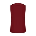 thumbnail image 3 of Tank Top for Women, Womens Solid Button V-Neck Tank Top, 3 of 7