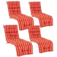 thumbnail image 1 of Gymax Set of 4 73'' Lounge Chaise Cushion Padded Recliner Cushion Orange, 1 of 7