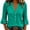 #242-Blue, variant on Warop Women's Solid Western Cotton Linen Button Shirt Tiered Ruffle 3/4 Sleeve Collar Blouse Casual for Daily Outing