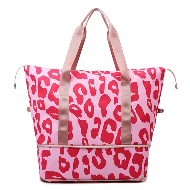 Bolsa De Viaje Bolso de mano para mujer, bolso multifuncional con estampado de leopardo para ordenador portátil, para viaje y vacaciones