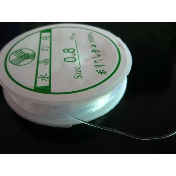 U8MO 5 Rolls Clear Crystal Stretch Elastic Beading Cord 0.8mm Jewelry String x10Meter