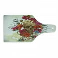 thumbnail image 1 of Day of the Dead Cutting Board, Skull Dead Head with Flowers Daisies Spanish Tradition Celebration, Decorative Tempered Glass Cutting and Serving Board, Wine Bottle Shape, Multicolor, by Ambesonne, 1 of 1