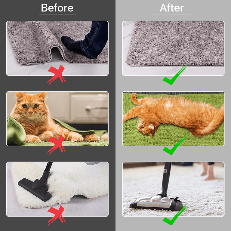 Halitut 4 Pack Non Slip Rug Pads for Hardwood Floors & Tile Floor - Carpet  Grippers for Area Rugs - Reusable and Washable Anti Slip Rug Tape for