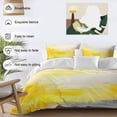 thumbnail image 4 of Yellow Gray Bedding 3 Piece Duvet Cover Set Twin Size, White Modern Oil Painted Abstract Soft Microfiber Comforter Cover with Zipper Closure & Pillowcases, Wrinkle & FadeResistant Quilt Cover, 4 of 9