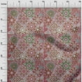 thumbnail image 3 of oneOone Cotton Poplin Brown Fabric Moroccan Mosaic Floral Quilting Supplies Print Sewing Fabric By The Yard 56 Inch Wide, 3 of 4