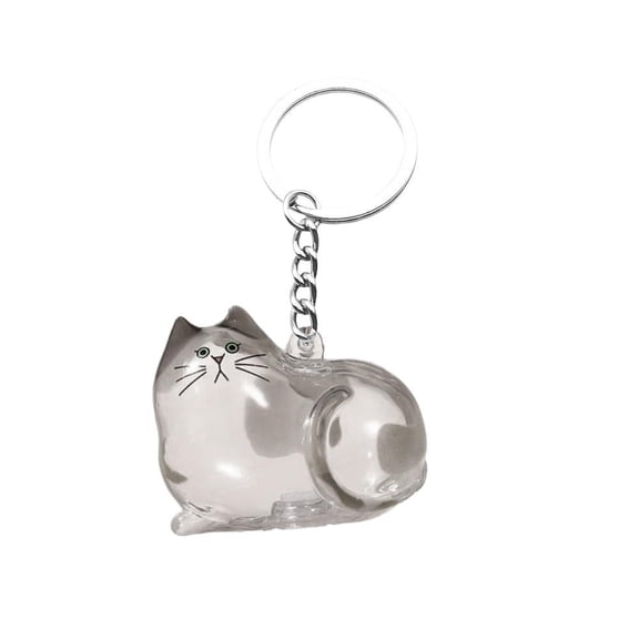 QHUDLV Cat Hair Holder Keychain, Cat Hair Storage Bottle, Pet Hair Storage Keyring, Pet Fur Keepsake Capsule Collector Memorial Keychain