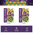 thumbnail image 6 of Sm:)e Heart Fleur-de-Lis 12 x 18 Inch Mardi Gras Welcome Garden Flag Double Sided, 6 of 6