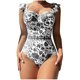 thumbnail image 1 of Faldas de Verano de las Mujeres Vintage Impreso Falda de Playa Bikini Conservador Conjunto de Trajes de Baño, Poliéster Spandex para Vacaciones Informales, 1 of 9