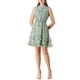 thumbnail image 2 of INSPIRE CHIC Vestidos de gasa para mujer, vestido mini sin mangas con fruncido y estampado floral, corte A, XL, verde, 2 of 7