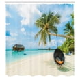 thumbnail image 2 of Ambesonne Colorful Shower Curtain, Exotic Maldives Sea, 69"Wx70"L, Multicolor, 2 of 4