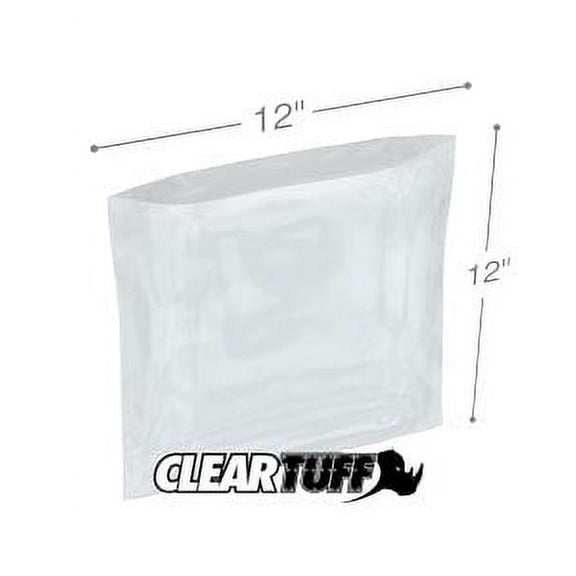 ClearTuff - 12" x 12" 2 Mil Flat Poly Bags - 1000/Case