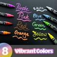 thumbnail image 7 of BAZIC Liquid Chalk Markers, 8 Colors, Erasable Chalkboard Markers, Reversible Tip for Chalkboards Blackboard Signs Windows Glass, 2-Pack, 7 of 7