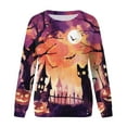 thumbnail image 6 of Towmus Halloween Shirts for Women Sweatshirt Cute Doll Graphic Pullover Tops Funny Novelty Pumpkin Print Crewneck Sweatshirts, 6 of 6
