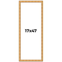17x47 Frame Gold Rustic Solid Wood Picture Frame | 1.25 Inch Wide Moulding | Rustique Gold