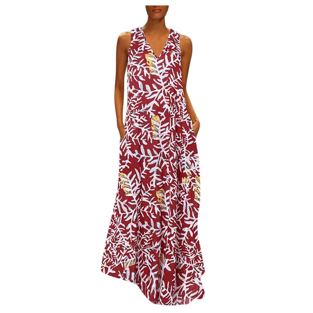 sleeveless kaftan dress