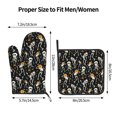 thumbnail image 3 of Gaeub Dancing Skeleton Party Print Oven Mitts and Pot Holders Sets of 2,Heat Resistant Pad,Cooking Gloves, for Baking BBQ Home Decor, 3 of 7