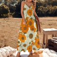 thumbnail image 2 of Nostalgic Vintage Floral Sleeveless Dress Woman Fashion Long Dresses Women's Summer Suit Dress Summer 2025 Women, 2 of 7