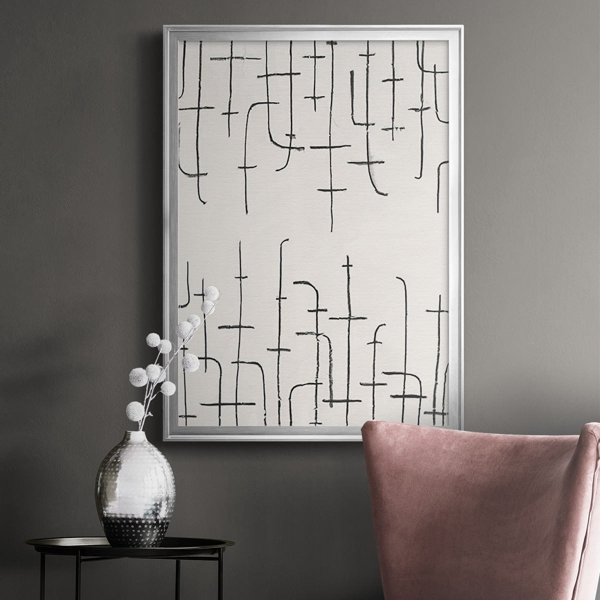 Vertical Arrangement I Premium Framed Print, in Gold, Black, or Silver - Ready to Hang