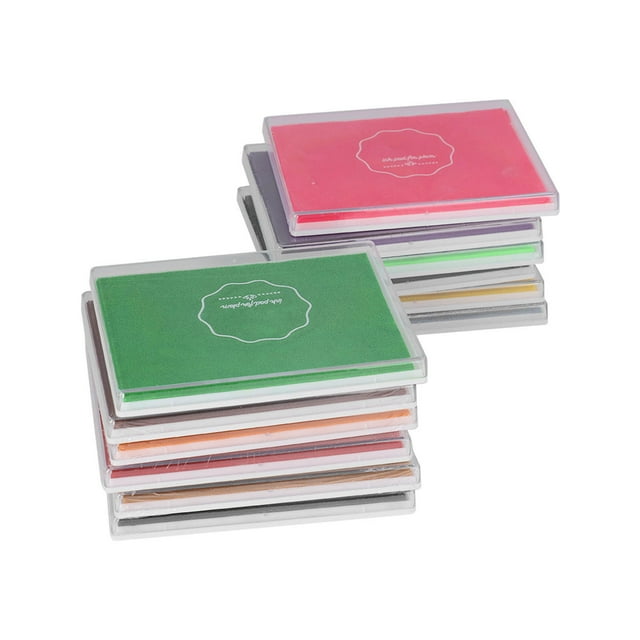 Finger Ink Pads, Water Soluble Washable Washable Pads 12 Colors For Card