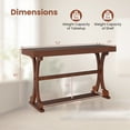 thumbnail image 3 of Gymax Table Console Étroite Vintage Table d'Appoint pour Sofa avec Tablette de Rangement Ouverte Noyer, 3 of 10