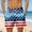 Blue, variant on Huowey Casual Swim Trunks For Men Independence Day Patriotic Graphic Stars Striped Print Summer Beachwear Lightweight Elastic Waistband Wide Leg Loose Fit 4Th Of July Beach Shorts,Navy,L