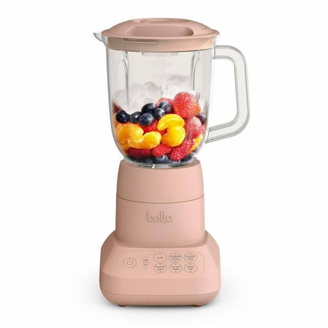 Bella licuadora, exprimidor y batidora de encimera de 10 velocidades, utensilios de cocina Fits-anywhere™, diseño delgado y plegable, jarra y tapa de 48 oz de capacidad apta para lavavajillas, hoja de