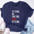 thumbnail image 2 of EcoLoom Retro It's Me Hi I'm The Dad It's Me Fathers Day Short Sleeve Unisex T Shirt, 2 of 6