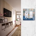 thumbnail image 5 of Yayeee Rocker Switch Wall Plate 2-Gang 4.7"x4.6" Home Decorative Outlet Cover, Blue Goldfish, 5 of 6