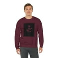 thumbnail image 4 of Rose Cutout Unisex Heavy Blend Crewneck Sweatshirt, 4 of 7