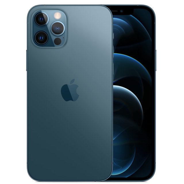 Pre-Owned Apple iPhone 12 Pro 128GB GSM CDMA Factory Unlocked, Pacific Blue (Good Refurbished)