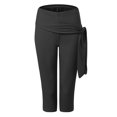thumbnail image 4 of TTUHYWXI Capri Pants for Women Stretch Tummy Control High Waist Workout Yoga Pants Soft Comfy Lounge Pant Casual Capris Slacks (Black, S), 4 of 5