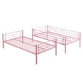 thumbnail image 6 of Miekor Furniture Metal Bunk Bed Pink Twin Over Twin 1415, 6 of 11