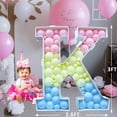 thumbnail image 4 of Mosaic Letters for Balloons, 3FT Marquee Letters Balloon Frame, Giant Marquee Light Up Letter Pre-Cut Foam Board for Birthday Wedding Party Decoration - Letter K, 4 of 5