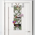 thumbnail image 2 of Floral Hanging Pocket Organizer, Magnolia Flower Bouquets Blooming Petals Gardening Field Pattern, Printed Polyester Storage Bag with Pockets, 9" x 27", Green Brown and Multicolor, 2 of 2