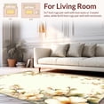 thumbnail image 2 of Flatwoven High Traffic Area Rug, Ivory Bloom Runner Elegant Flower Motif, Non Slip, Stain Resistant, Washable Area Rugs for Living Room, Bedroom(Beige, 5X7), 2 of 8