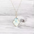 thumbnail image 2 of Baroque Faux Leather Pendant Necklace Floral Pattern Morocco Women Jewelry Gift, 2 of 2