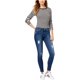 thumbnail image 2 of 7 For All ManKind Jeans ajustados rasgados para mujer, azul, 28 7 For All ManKind  Ceñido, 2 of 2